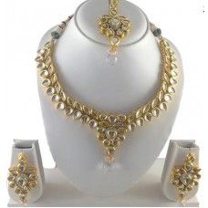 High End Real kundan 22k Gold Plated necklace set 